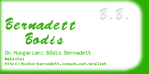 bernadett bodis business card