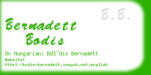 bernadett bodis business card